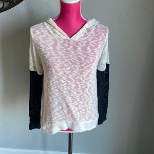 XS Vans Semi-Sheer Color Block Sleeve Vans Hoodie Pullover